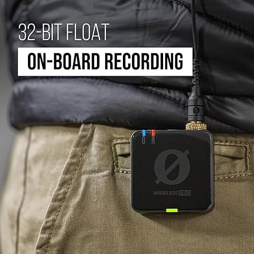 Miniatura 4 de RODE Sistema de micrófono inalámbrico compacto PRO inalámbrico con código de tiempo, grabación flotante de 32 bits, 2 micrófonos Lavalier y estuche