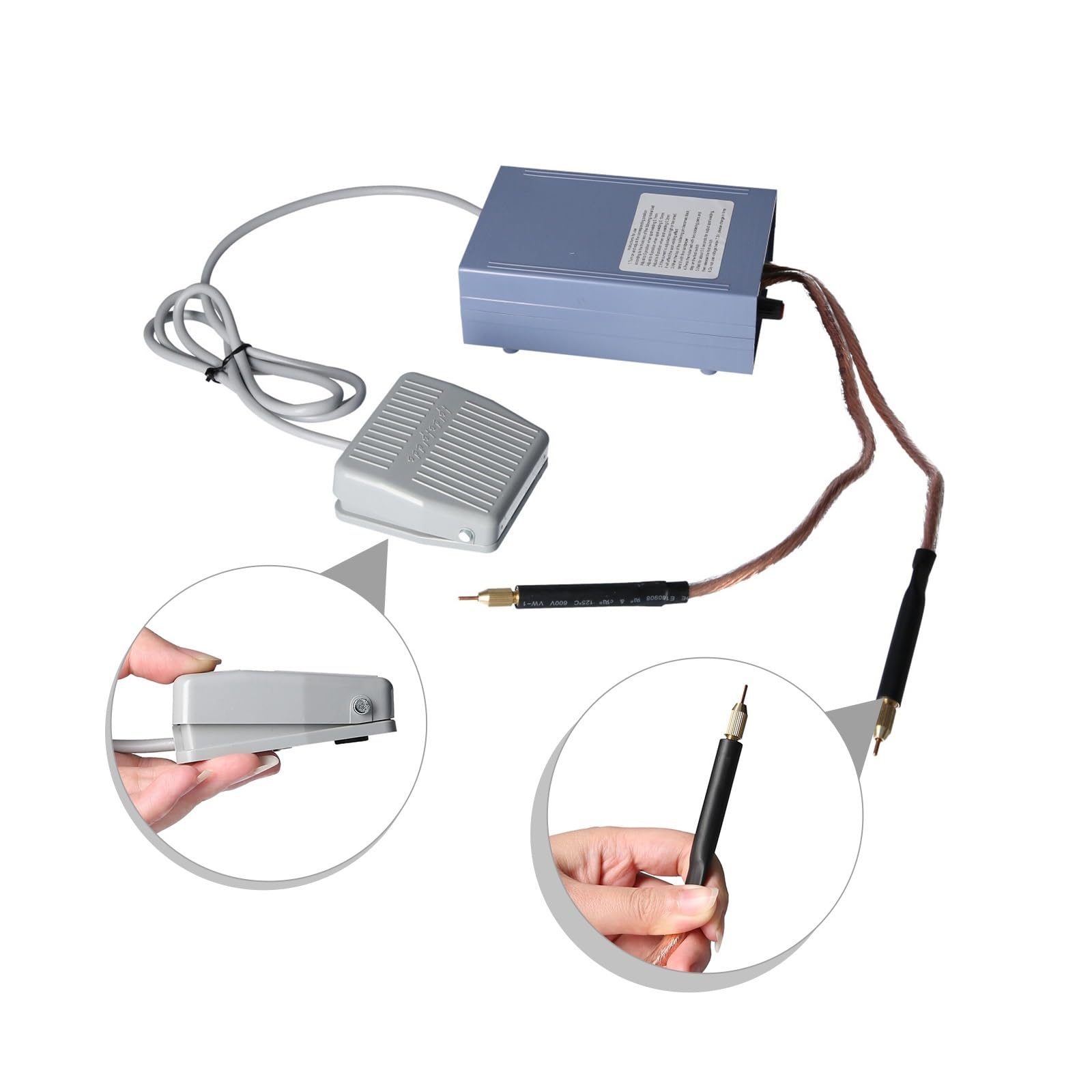 Poste à souder, Soudeuse par points haute puissance 5000 W, kit de bricolage portable 18650 réglable 800 A
