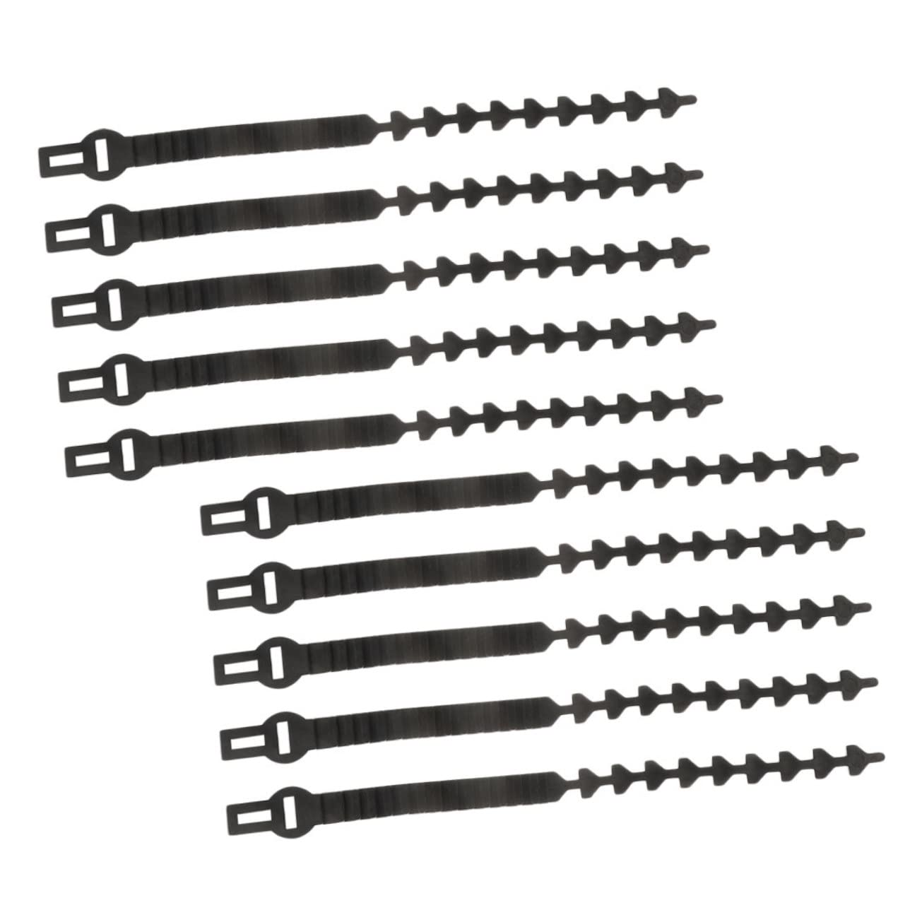 Yardwe Astbinder aus Gummi 10 Stück Flexibel Schwarz für Bäume | Geeignet für Pflanzen und Bonsai, zum Fixieren von Ästen und Setzlingen