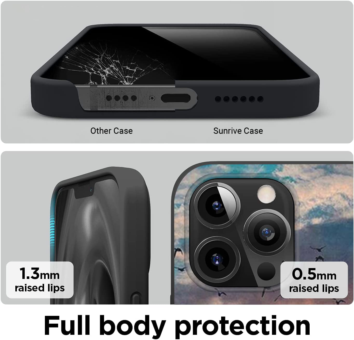 Sunrive Cover compatibile con OnePlus A5010 5T,Custodia Case in molle matte Morbida Flessibile Antigraffio protettiva back Case(Mare,sole,gabbiani)+1 x Cordino Universale