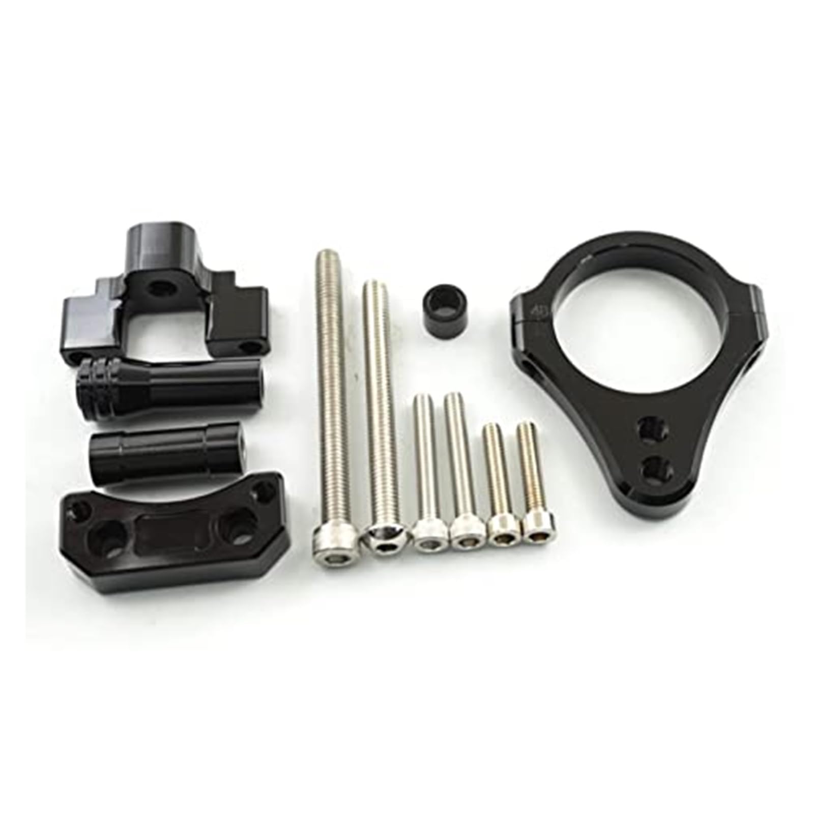 dla 10R 2004-2005 Zestaw wsporników CNC, 10R, 2004/2005 montażowy amortyzatorów stabilizatora Jednostka sterująca jazdą motocyklem(BLACK 8)