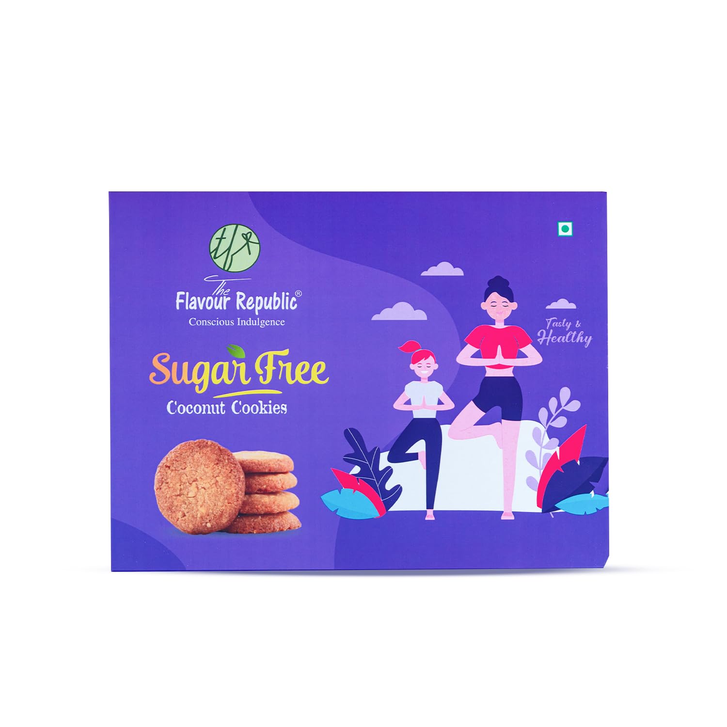 The Flavour Republic Sugar-Free Coconut Cookies | High Fibre Balance of Taste & Nutrition | Baked Healthy Tea Time Biscuits |For Kids & Families | Eggless Cookies without Palm Oil (Pack of 2 (300 gm) (B0D22JZV31) Amazon Price History, Amazon Price Tracker