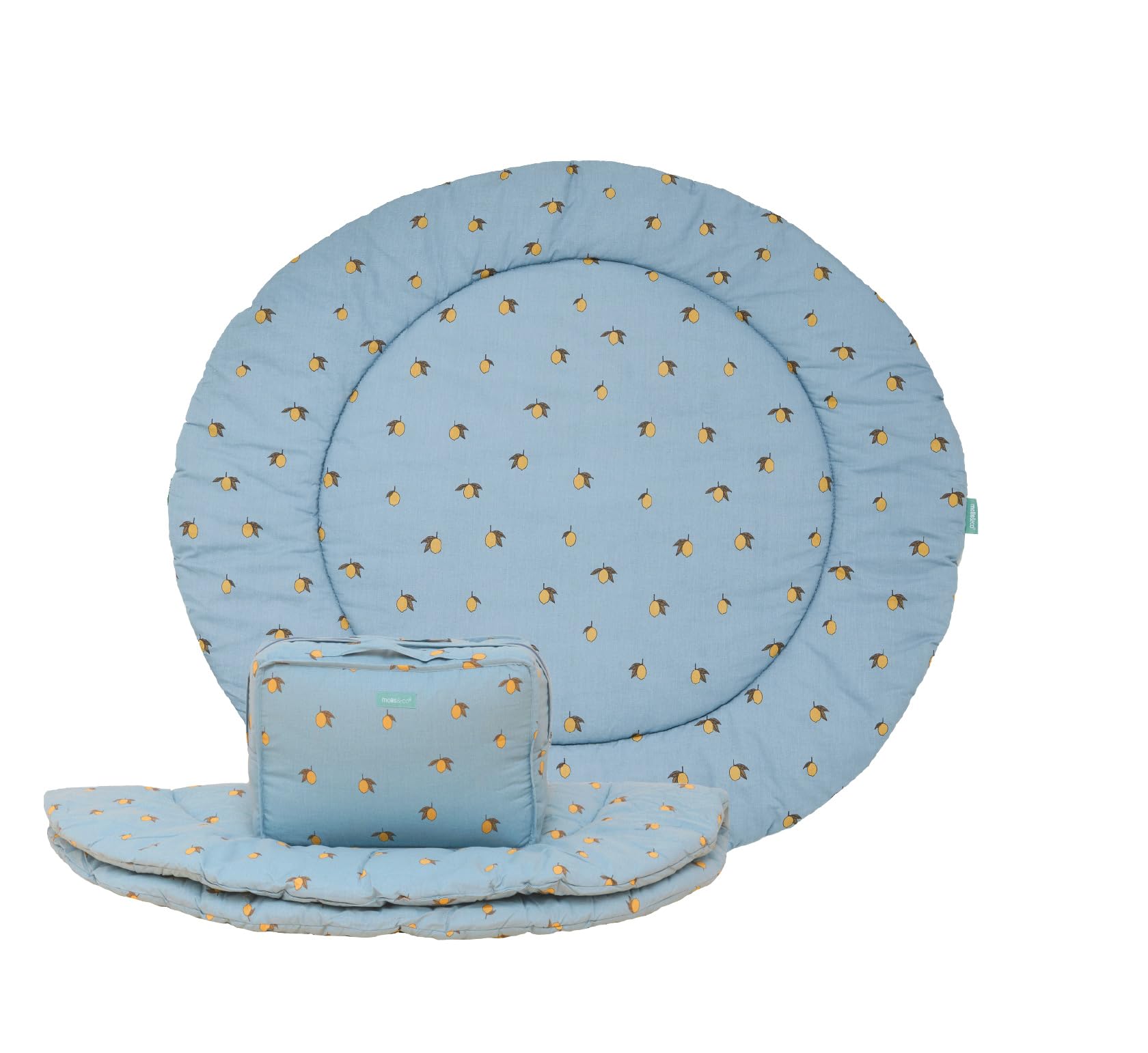 molis&co. Alfombra de Juegos para bebé. Alfombra Infantil extragrande 120x120cm plegable, portátil, Tapete de suelo niños pequeños y bebés. OEKO TEX 100. (Dusty Rose, 120x120 (Cuadrada)) — view 18
