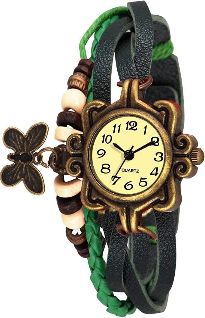 niyati Nx Analogue Off-White Dial Vintage Bracelet Womens & Girls Watch(Green Strap Off White Dial) (B08L54JZTV) Amazon Price History, Amazon Price Tracker