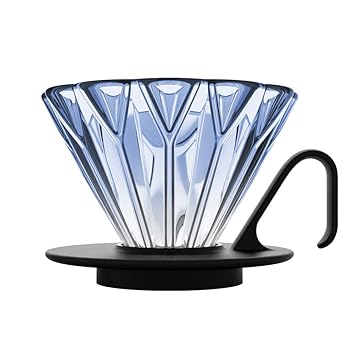 HERO Petal Glass Coffee Dripper V60 Pour Over Size 01 Blue