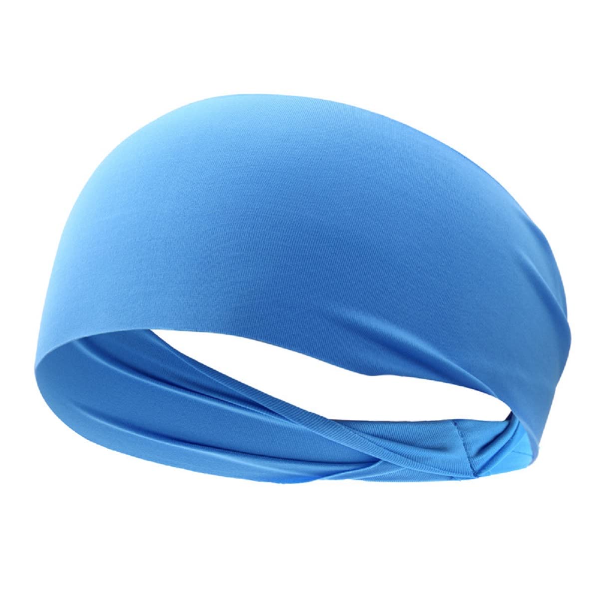 IXCVBNGHS Sports Bandana for Men Women Quick Dry Outdoor Sweatband Elastic Sweat-Wicking Hair Band Moisture Wicking Exercise Headband (Blue) Small
