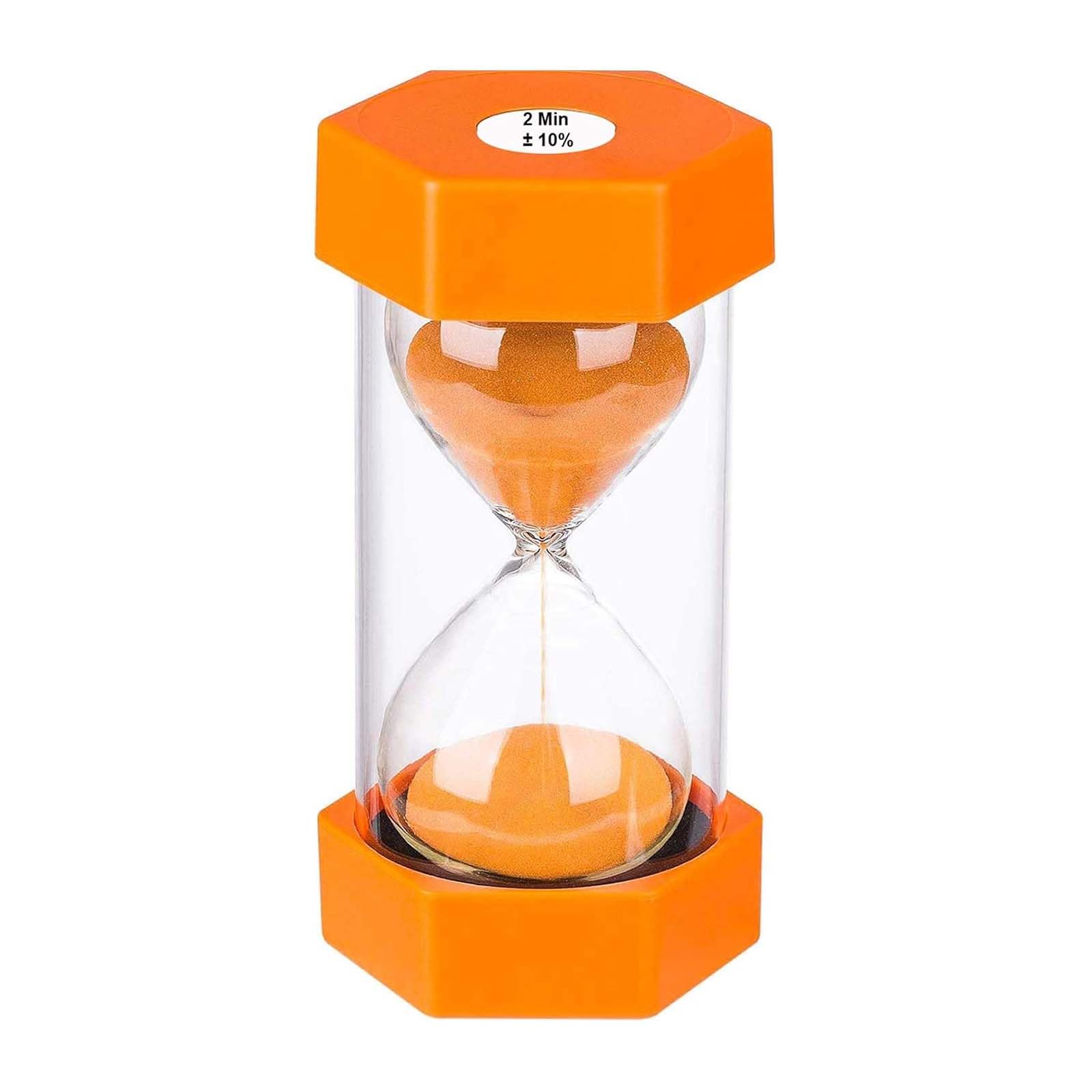 Sand Timer 2 Minute SuLiao Hourglass: Colorful Plastic Sand Clock, Large Red Sand Watch, Reloj de arena 2 Minuto, Unbreakable Sandglass for Childs, Office, Games, Decorative