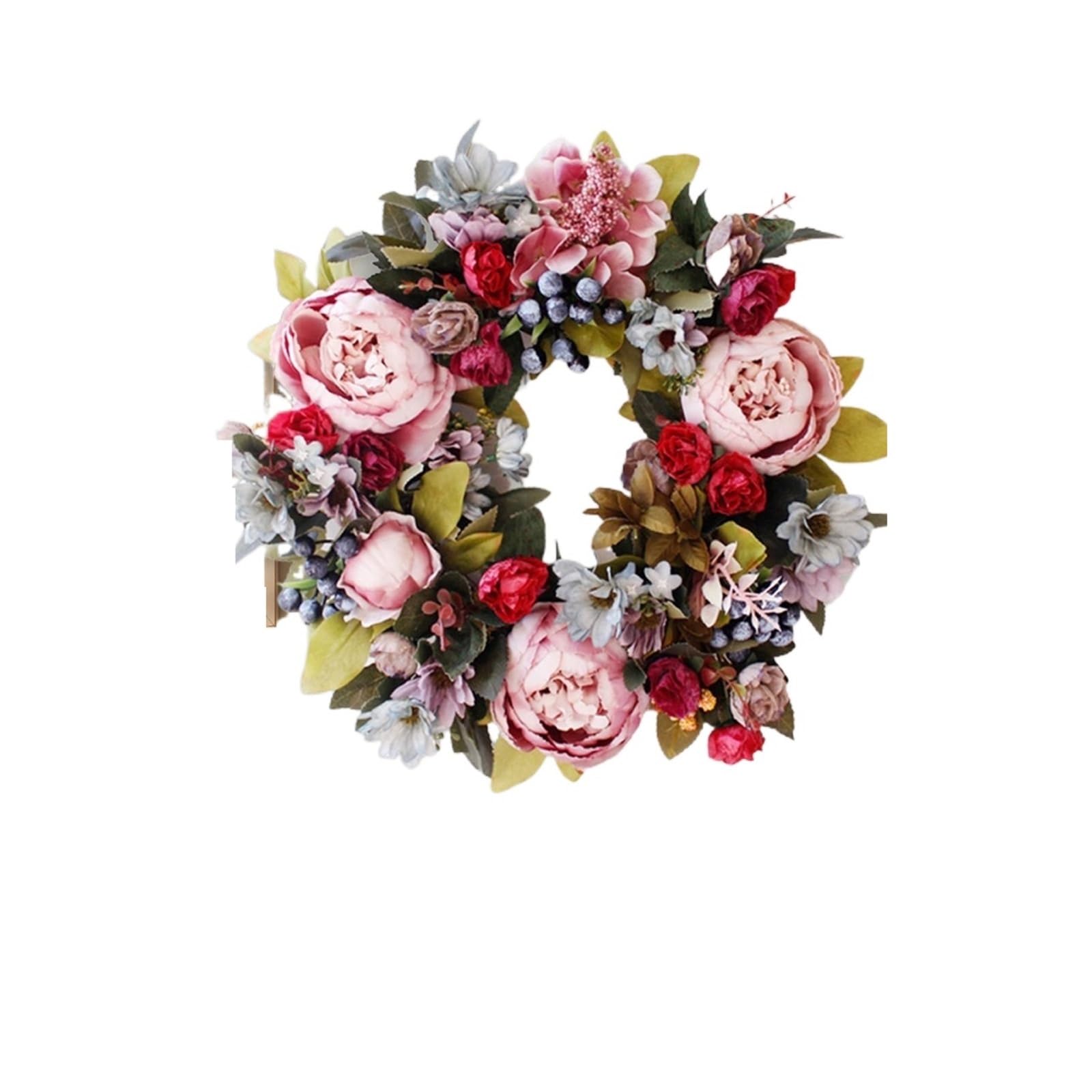Wreaths Artificial Wreath Wall Hanging Simulated Garland Rattan Rings For Door Holiday Party Decor