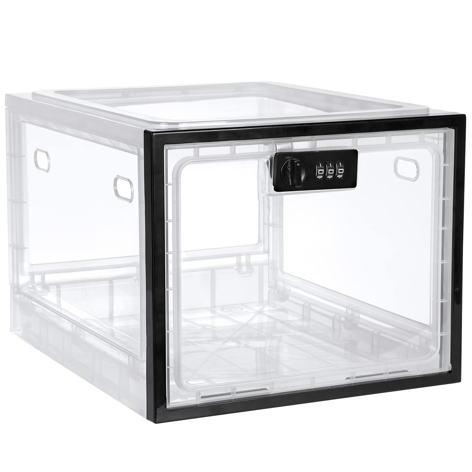 White Medicine Box, Premium Material Lockable Storage Bin Organiser Box for Fridge