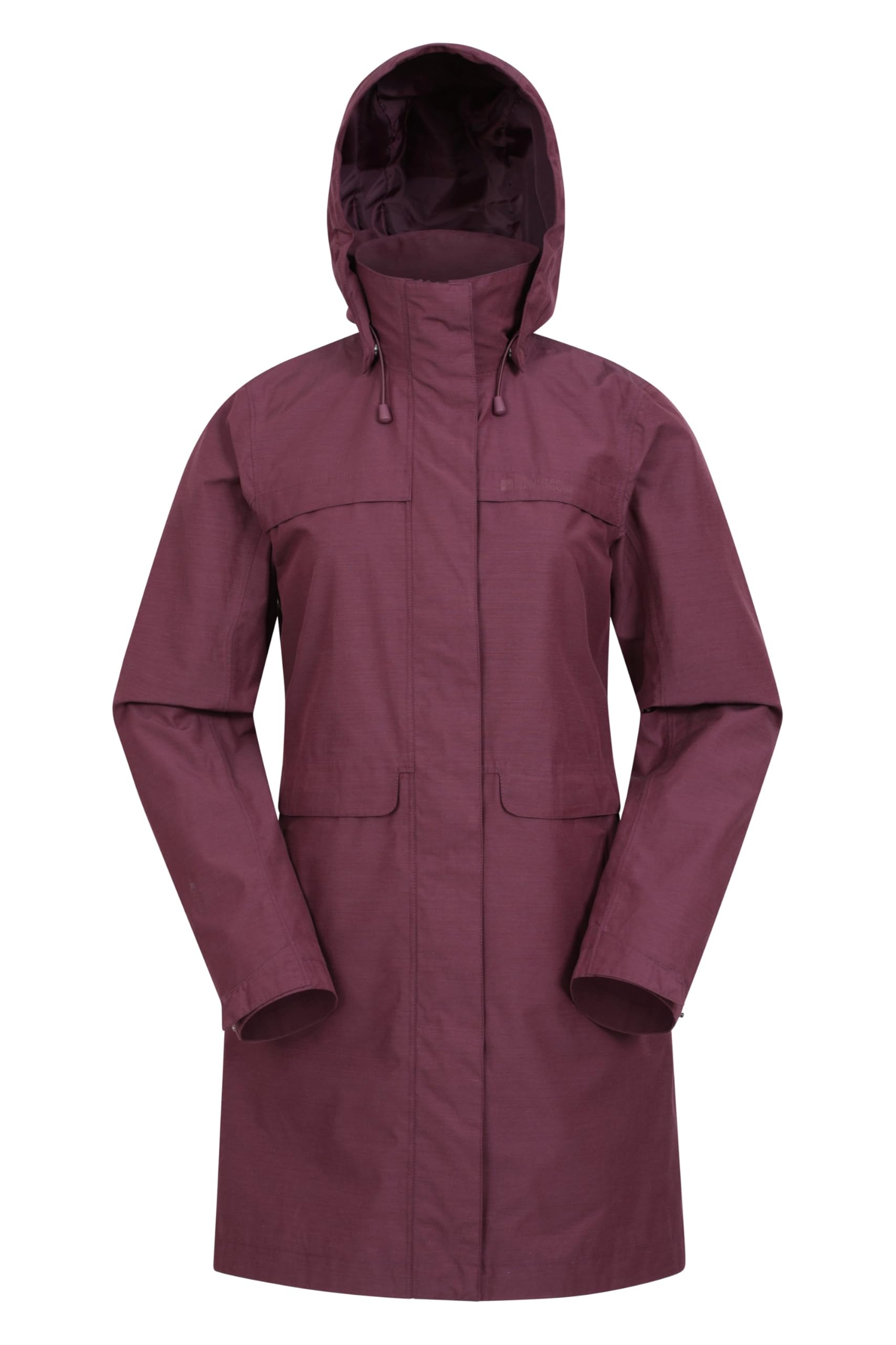 Mountain Warehouse Cloud Burst texturierte Damenjacke – wasserdichte Regenjacke, verstellbare Kapuze – ideal für draußen, im Fitnessstudio, Reisen, Frühling, Sommer