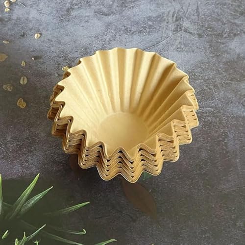 100 Pcs Unbleached Coffee Paper Filters for Ninja PB051 & PB041 – Single-Serve Basket Filters, Compatible with Ninja Coffee Makers & Grounds, Premium Cone Coffee Filters
