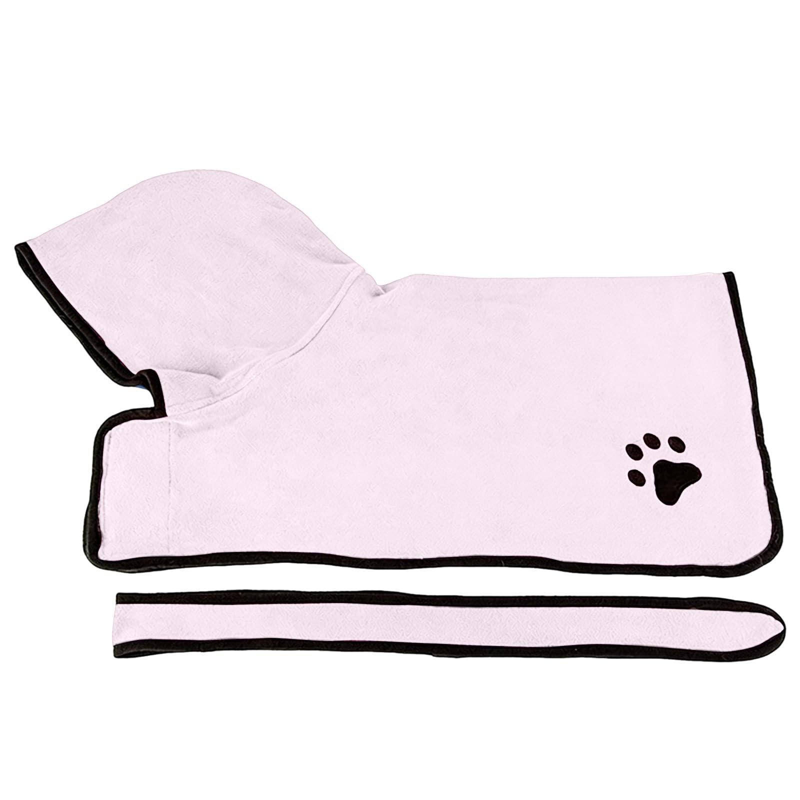 Custom Dog Drying Coat, Super Absorbent Dogs Bathrobe Towel Personalised Embroidered Name Soft Pet Bathrobe Tie Adjustable, Microfiber Cat Dog Drying Towel Robe for Bath, Swim, Groom, Travel
