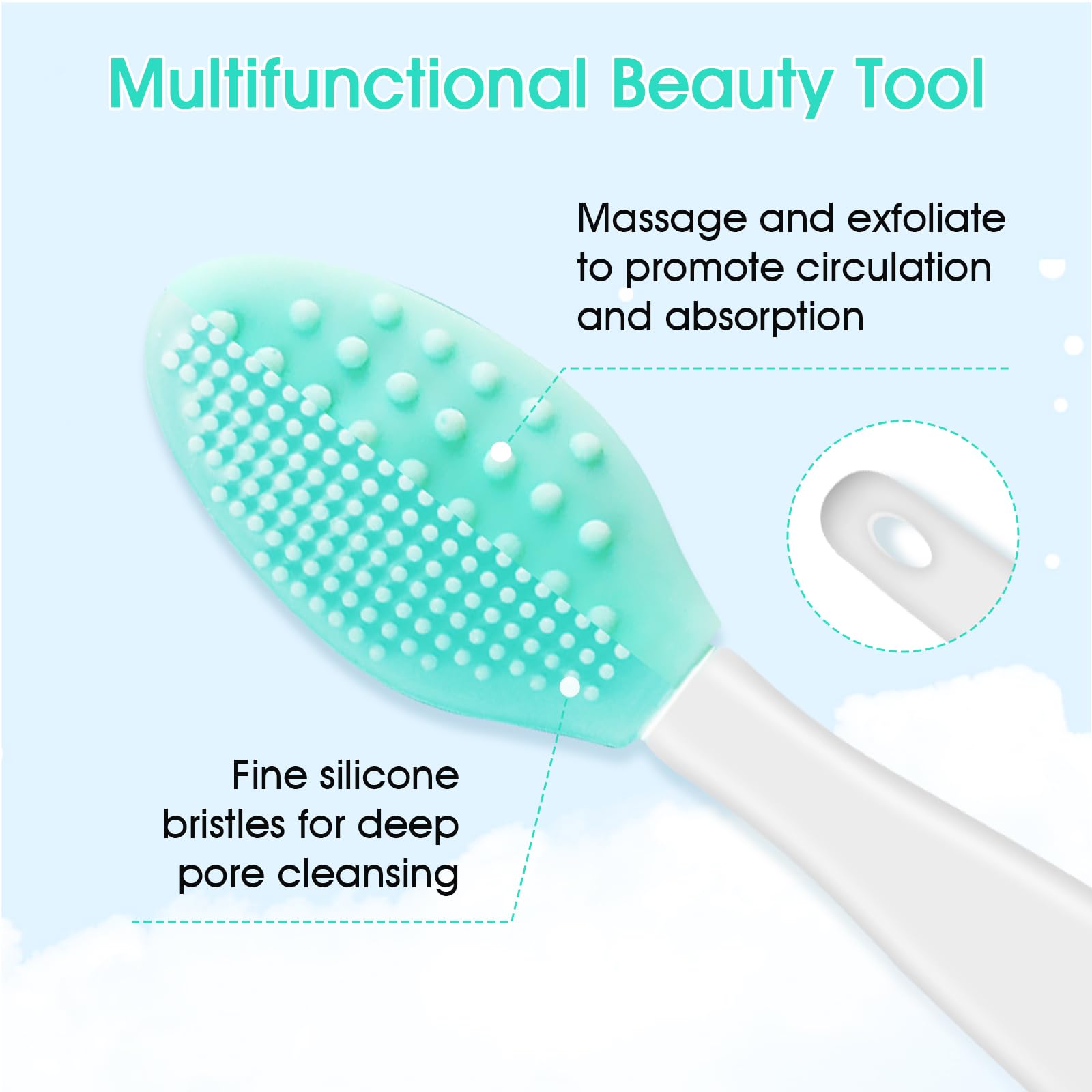 Brosse à lèvres double face en silicone – Exfoliant doux pour homme et femme pour enlever les peaux mortes et adoucir les lèvres (2 (un rose et un vert clair)