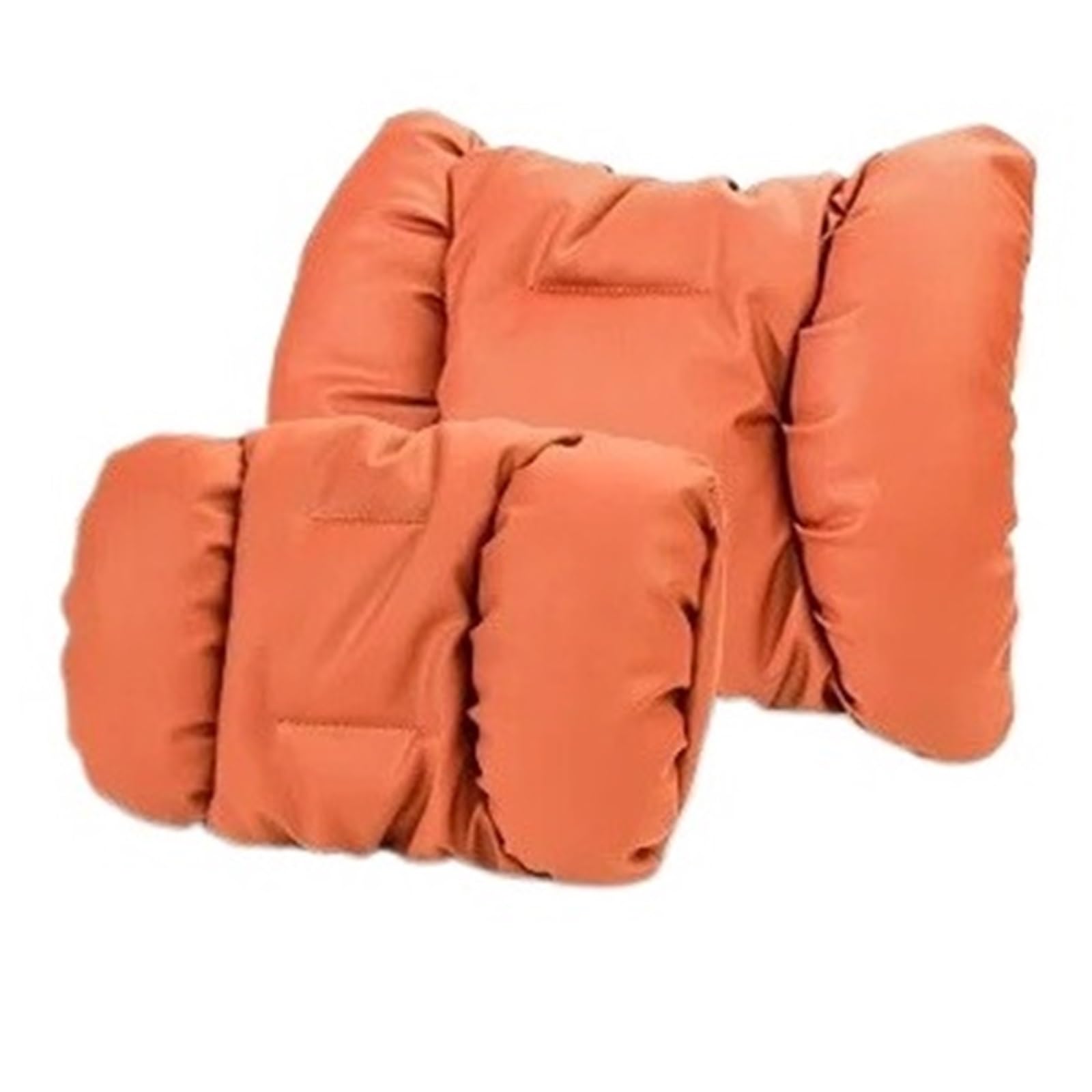 Zestaw poduszek na zagłówek samochodowy, podparcie szyi, oparcie, bawełna bąbelkowa, odporny na plamy, ochraniacz szyi montowany w pojeździe(Headrest+lumbar [Orange])