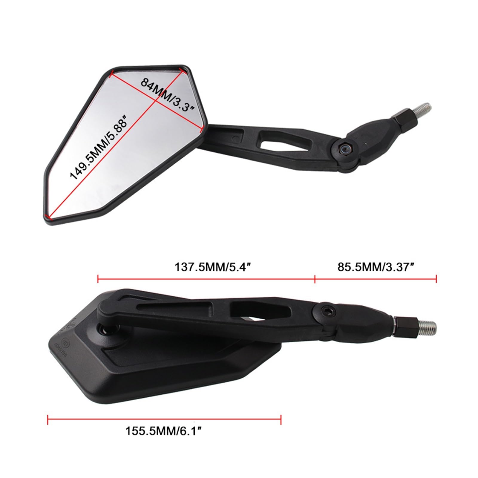 Specchietti Retrovisori Per Moto Specchietto Retrovisore Universale 10mm Adatto Per Bonneville Per Speed ​​Triple Per Street Triple Tiger Specchietti Manubrio