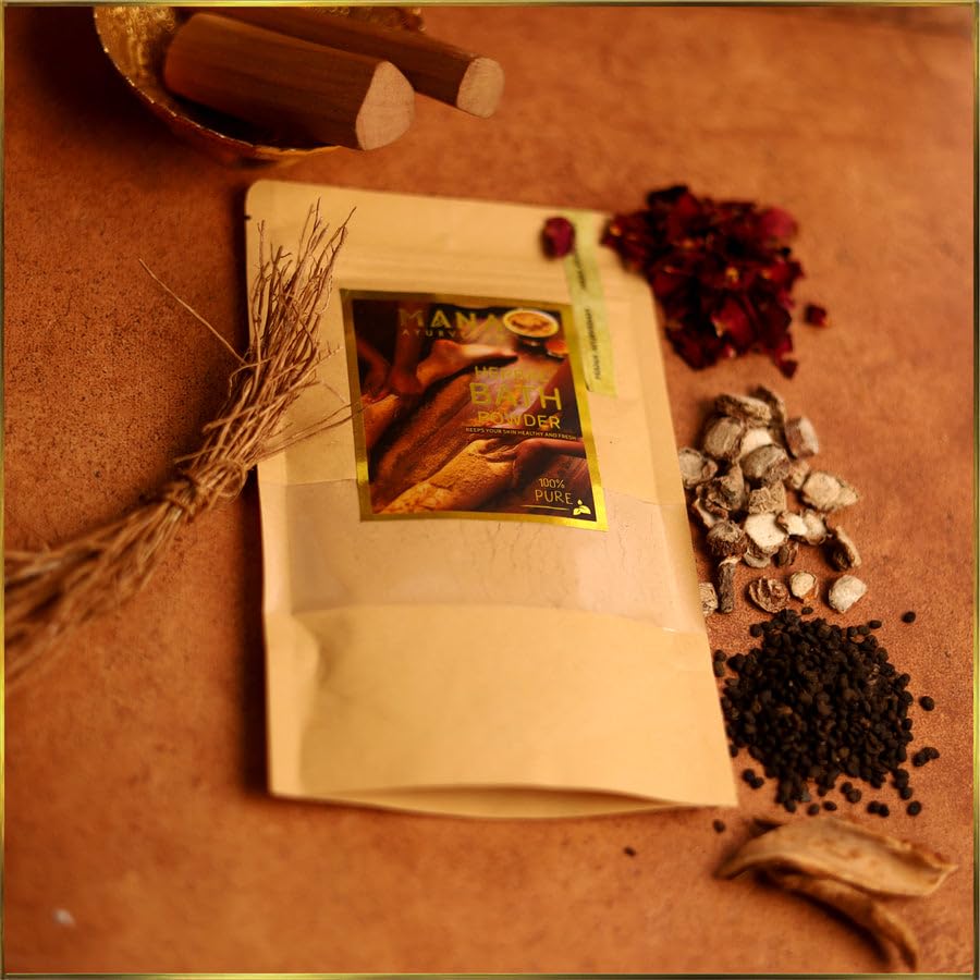 HERBAL BATH POWDER | daily spa at home | Herbal Bath Powder Ubtan Body Scrub Face Pack | Tan Removal | Ancient Ayurvedic Healing | Enriched With Herbs - 100g