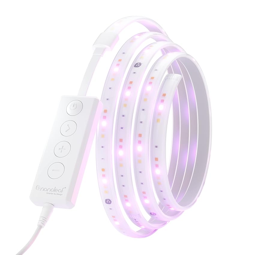 Immagine del prodotto Nanoleaf Matter Essentials Lightstrip Starter Kit, 2M LED Striscia RGBW Smart - Luci Led 16M Colori, Matter over Thread, Bluetooth, Funziona con Google Home Apple, Sincronia Musica e Monitor