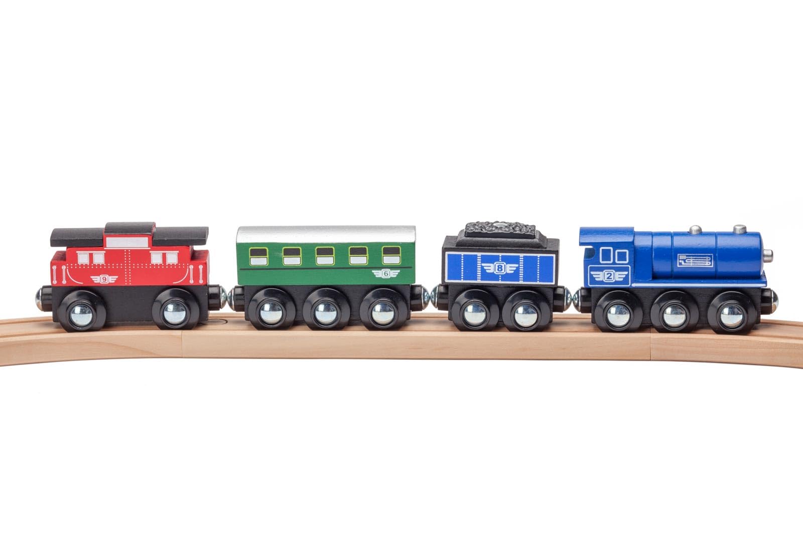 Maxim Passenger Train with 2 Train Cars and 1 Caboose