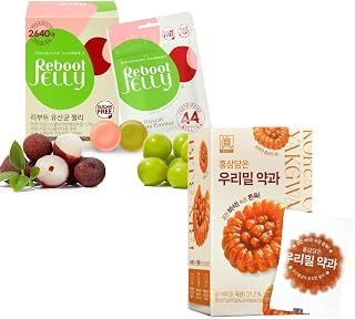 Korean Food Reboot Probiotic Jelly (27g*6pack) and Red Ginseng honey cookies(10ea)