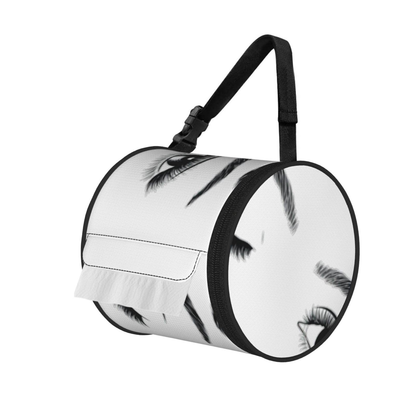 Eyelas Print Fashion Tissues Organizer Box, Hanging Tissue Holder For Purse Coins For Car Office Daily Outing