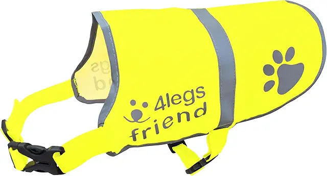 Gilet de sécurité réfléchissant pour chien de chasse - Haute visibilité jaune, taille Medium
