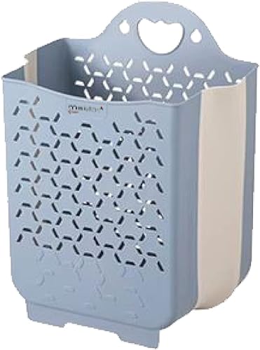 Cestas plegables de plástico para lavandería. Cesta de almacenamiento para colgar en la pared. Contenedor de almacenamiento multifunción impermeable