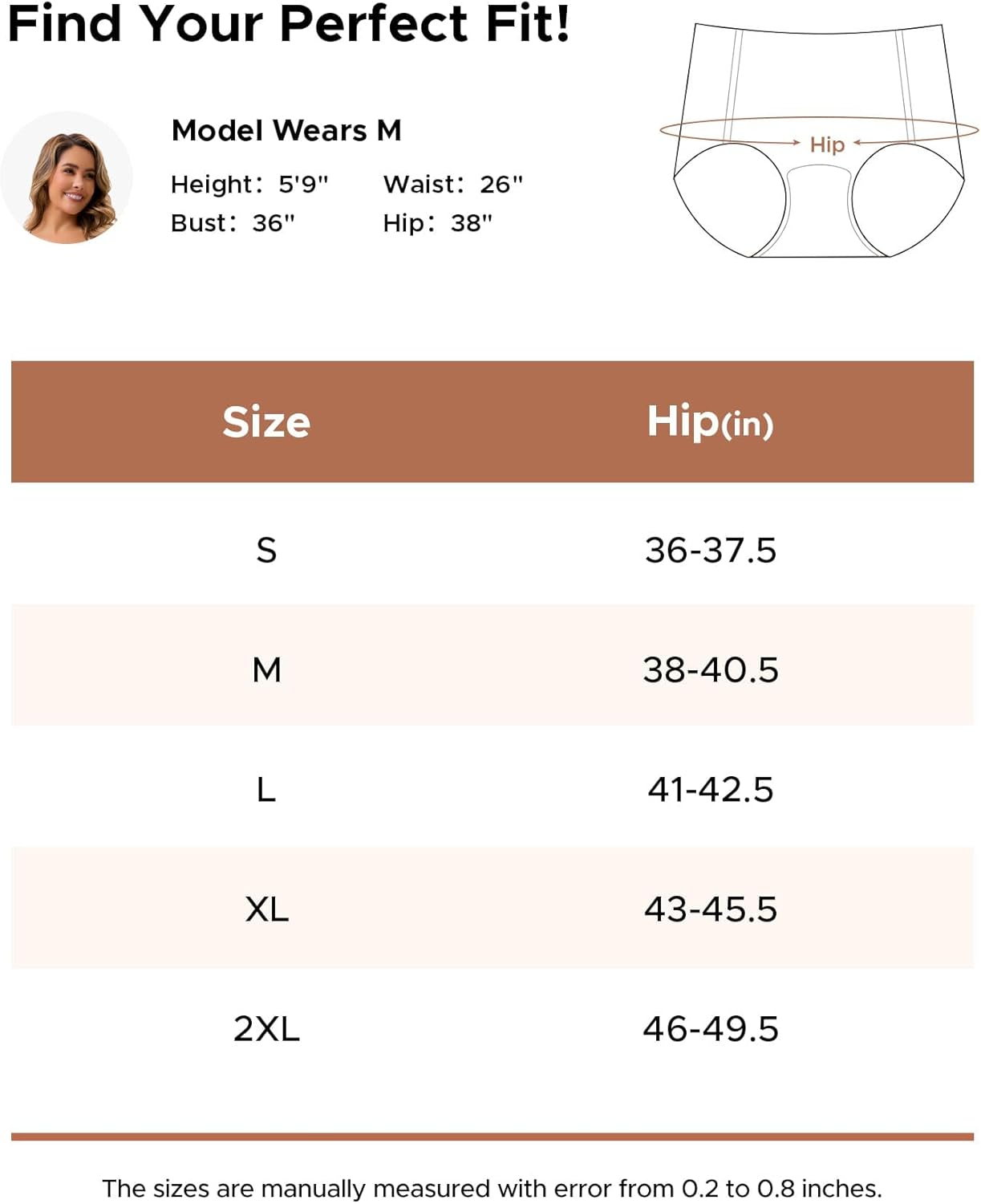 INNERSY Women's High Waist Seamless Underwear No Show Panties Full Coverage Briefs 3-Pack - Image 6