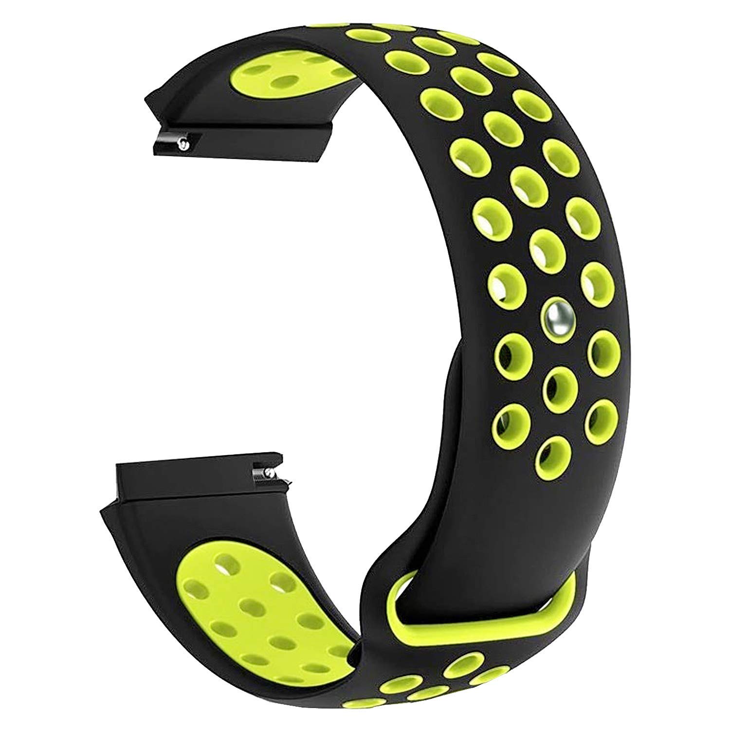 SUNNY FASHIONNew Soft Silicone Sports Dual Color Band Strap Compatible with Noise Colorfit Pro 2-White & Black
