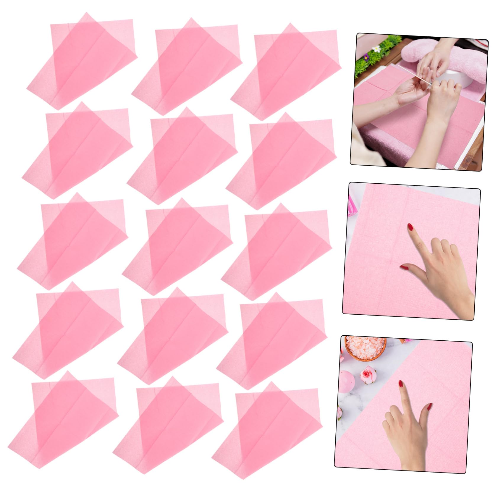 Tappetino per Manicure Monouso Non Tessuto, e Antiolio, Supporto Comodo la Mano, 125 Pezzi Rosa per Salone Unghie | Antiolio, Supporto Confortevole per Mano, per Salone e Manicure Professionale