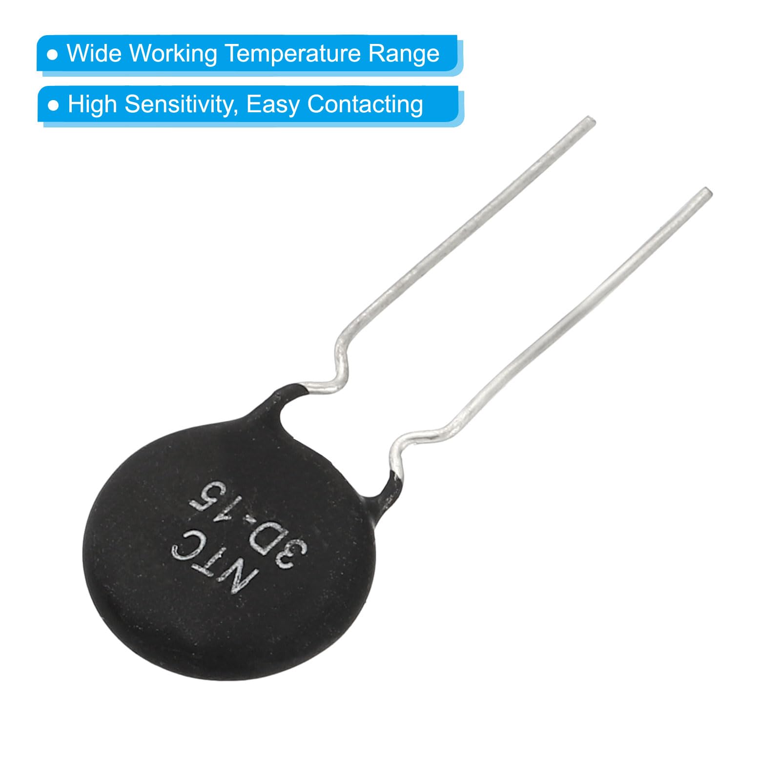 50 Termistori NTC PATIKIL 10 Ohm 3A - Per Limitazione Corrente, Nero, Dimensioni 11x4 Mm - Foto 6