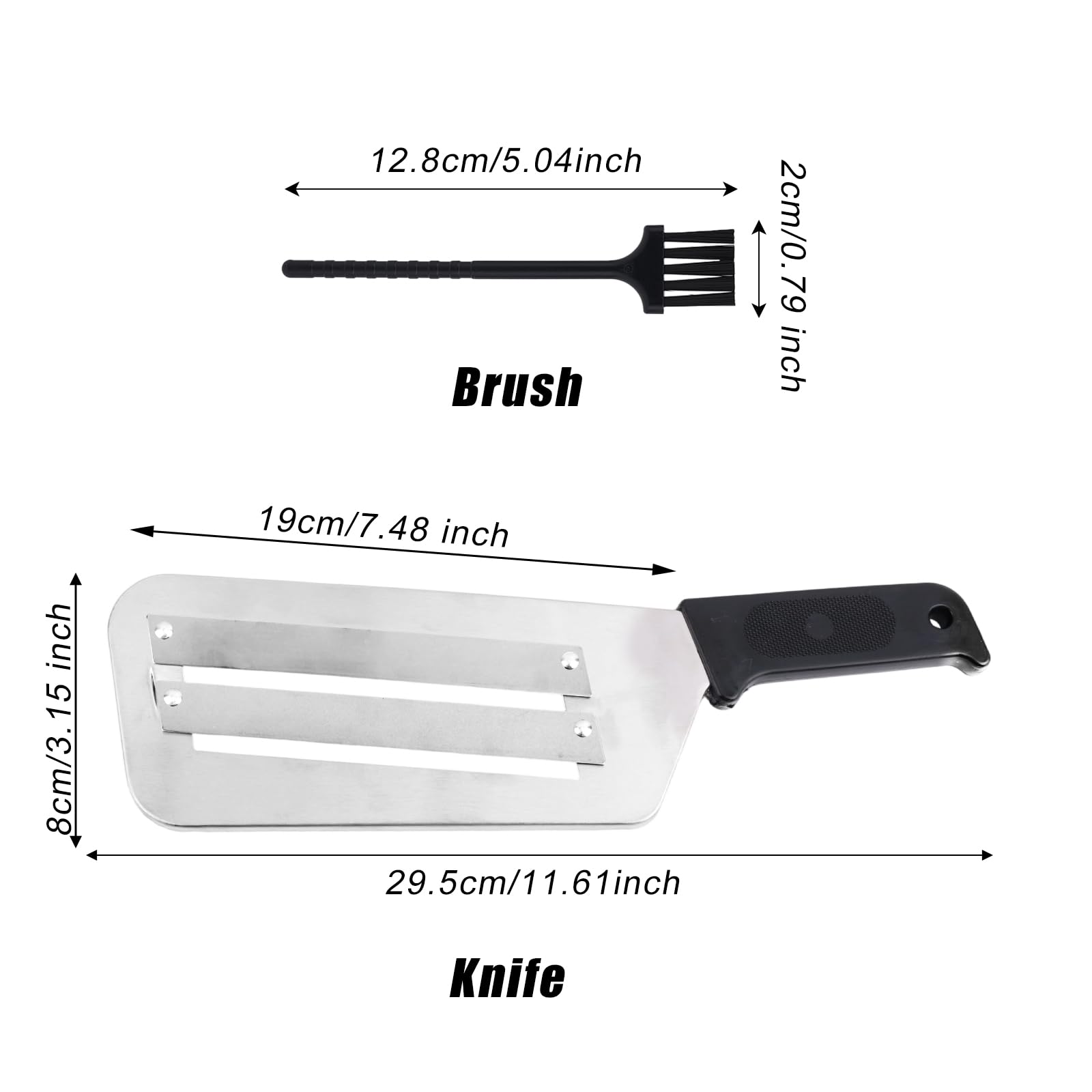 Coupe-Légumes en Acier Inoxydable avec Brosse, Hachoirs Choux, Trancher Rapide