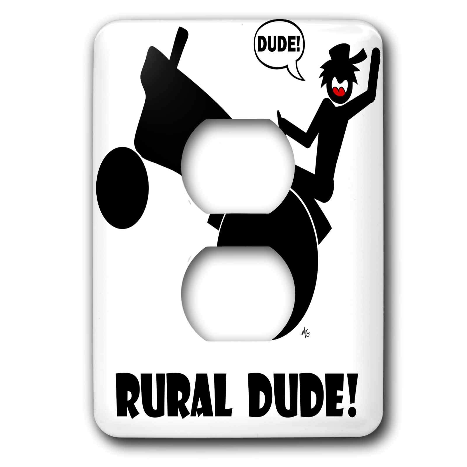 Tracteur Wheelie Rural Dude Prise Double Idée Déco Murale Rustique