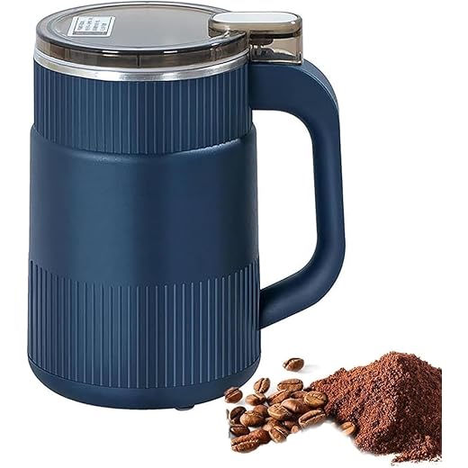 Electric Home Grinder, Coffee Grinder Electric, Household Small Powder Grinding Machine, Pepper Mill Grinder for Coffee Bean, Herbs, Spices, Nuts (Dark Blue)