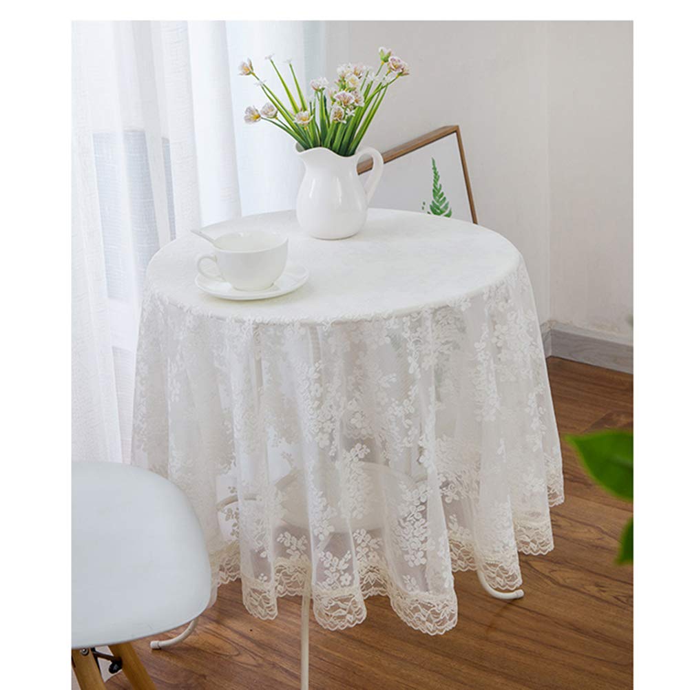 Tulle brodé haut de gamme et macramé pour nappe à fleurs en dentelle ronde