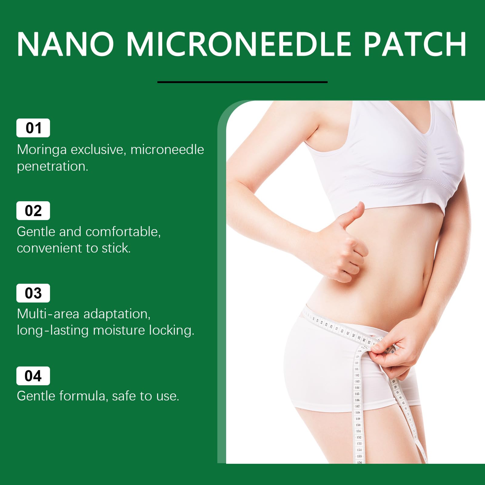 Plaster odchudzający Moringa i Berberyna, Oparzenie Tłuszczu Brzuchowego, Naturalny Odchudzający