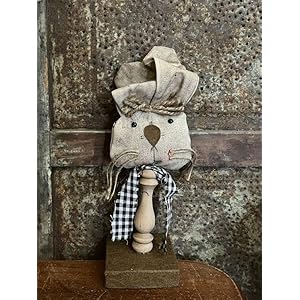 Primitivessuppliesforgrubbyprimitiverusticeasterbunnyrabbitspindledoll12poseableearsozzieforholidaykitchenfarhousehomedecor Urban Country Home Decor Primitives supplies for grubby primitive rustic easter bunny rabbit spindle doll 12 poseable ears ozzie for holiday kitchen farhouse home decor urban country home decor