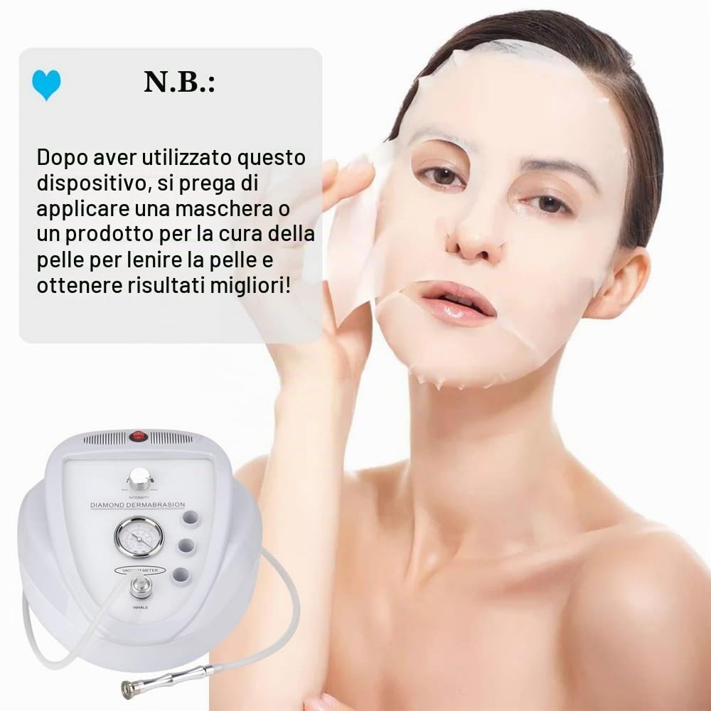 Microdermoabrasione, capacità di aspirazione 65-68mmHg | attrezzatura professionale di peeling microcristallina, attrezzatura per la cura del viso domestica