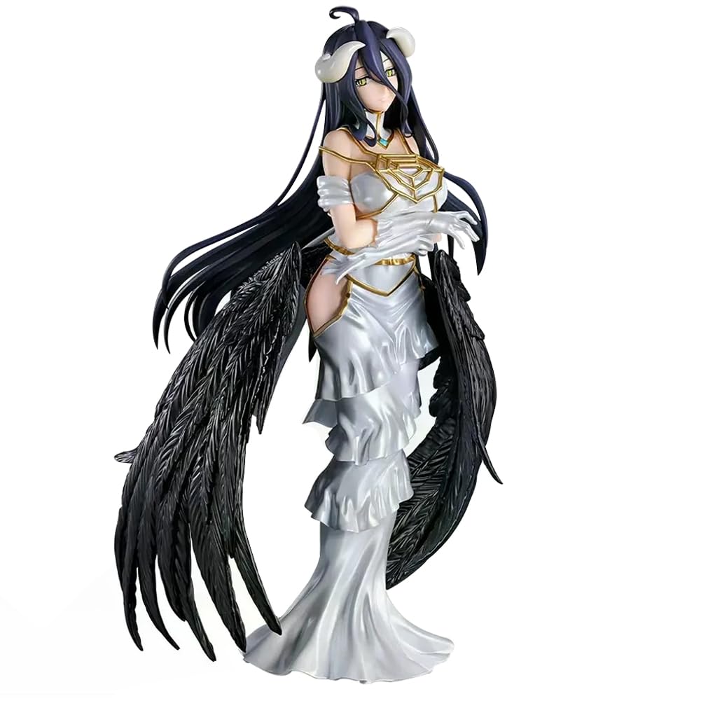 Zhongkaihua Albedo Figur 22 cm weißes Kleid schwarze Flügel Sneer Face
