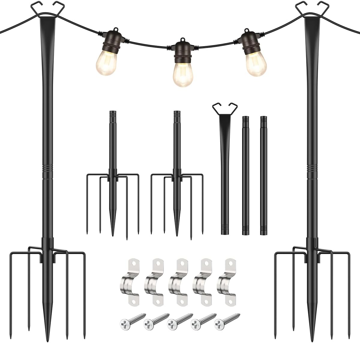 4 Pack String Light Poles