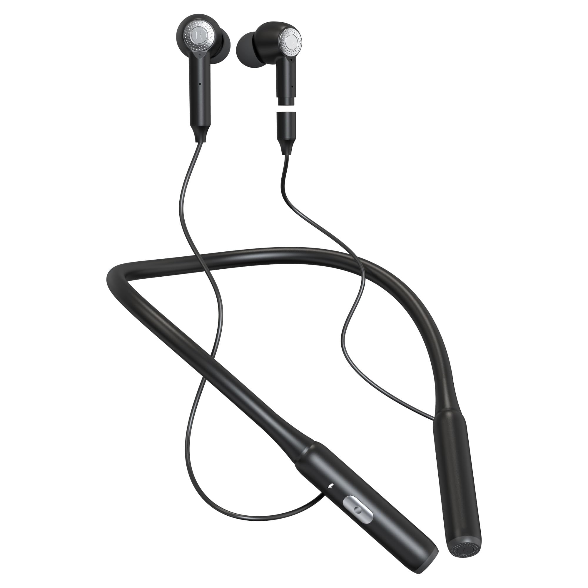 IKXO Neckband Bluetooth Headphones Noise Cancelling Headset with Mic Wireless Earbuds Waterproof Sport Earphones 6 hours Music Time (2-in-1 earbuds and neckband) for Running Driving Working Compatible
