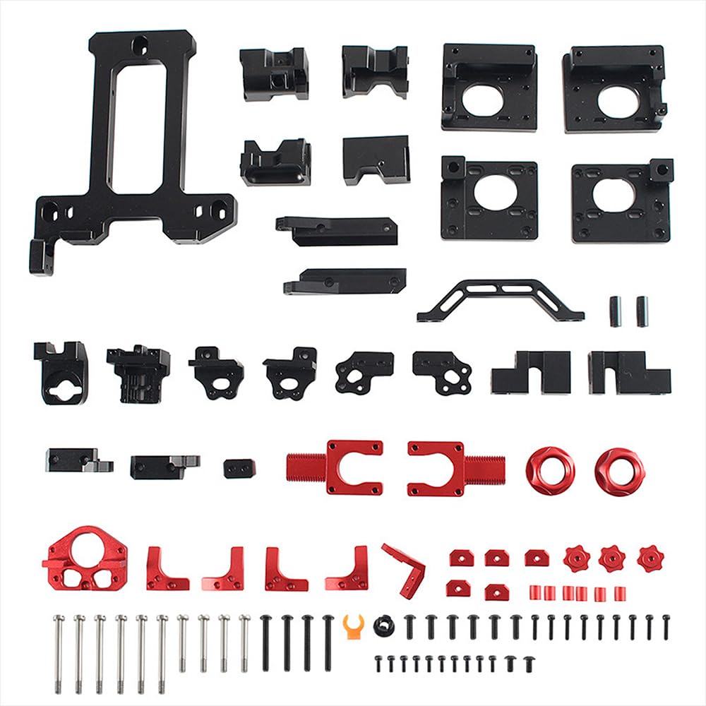 Jemora Accessorio per stampante 3D Parti in lega di alluminio compatibili con la macchina da stampa 3D VOR 0.2 R1 Parti del telaio in metallo CNC leggero fai-da-te aggiornato con kit di viti