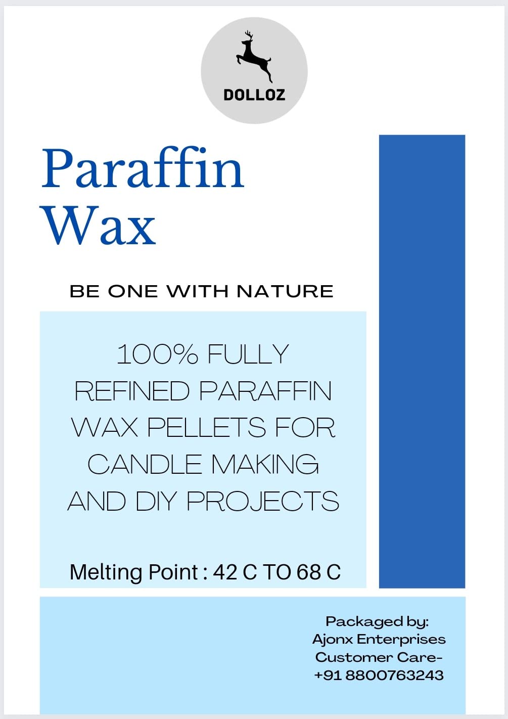 Dolloz Paraffin Wax for Candle Making | 100% Refined Paraffin Wax for Candle Making | Paraffin Pellets (Pack of 250 gm) 1