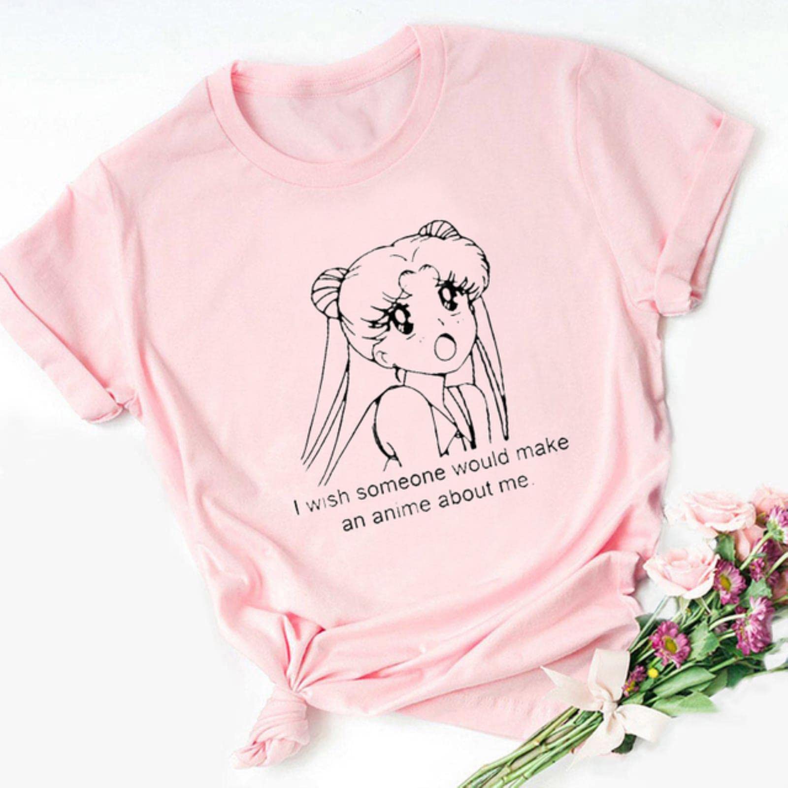 XKUNWomen's T-Shirt Pink Tshirt Funny T Shirt Women T-Shirttops Tee-10028-Pink,XL