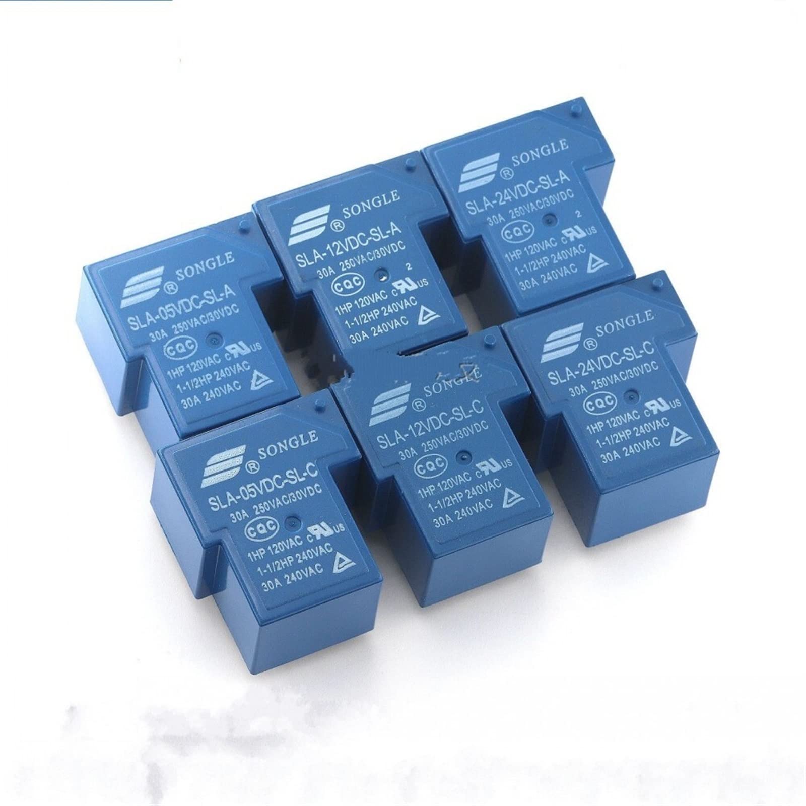 VDOQTLJT 10PCS/lot Power Relay SLA-05VDC-SL-A SLA-12VDC-SL-A SLA-24VDC-SL-A SLA-48VDC-SL-A 5V 12V 24V 48V 30A 5PIN T90