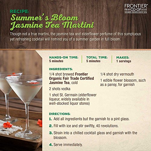 Frontier Co-Op Organic Fair Trade Certified Jasmine Tea, 1 Pound Bulk Bag #TOP3