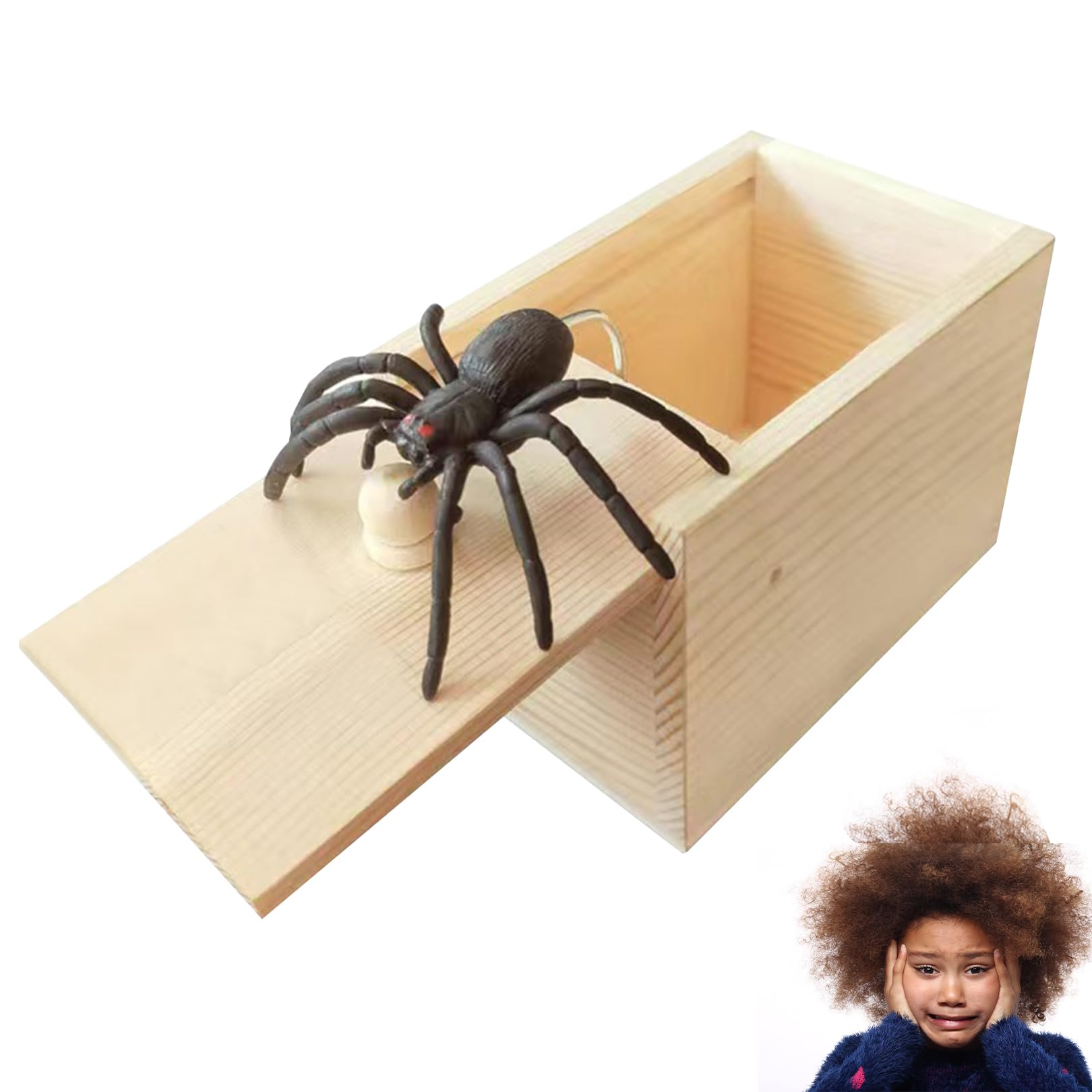 2Pcs Scatola Scherzo Ragno - Scatola di Legno Scherzo Scatole di Scherzi A sorpresas | Spider Box