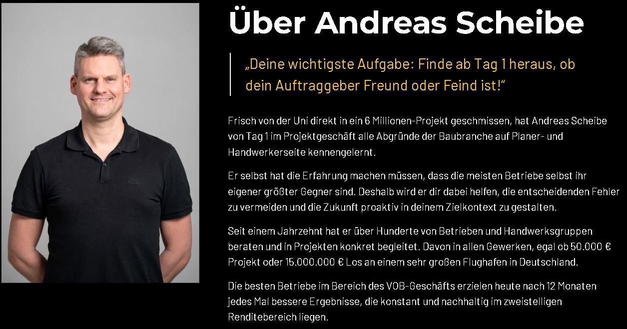 DER [UN]PROFESSIONELLE PLANUNGSABLAUF WIE DU SICHER MIT DER VOB GEGENÜBER HALBWISSENDEN PLANERN ARGUMENTIERST - Andreas Scheibe - UNPROFESSIONELLE