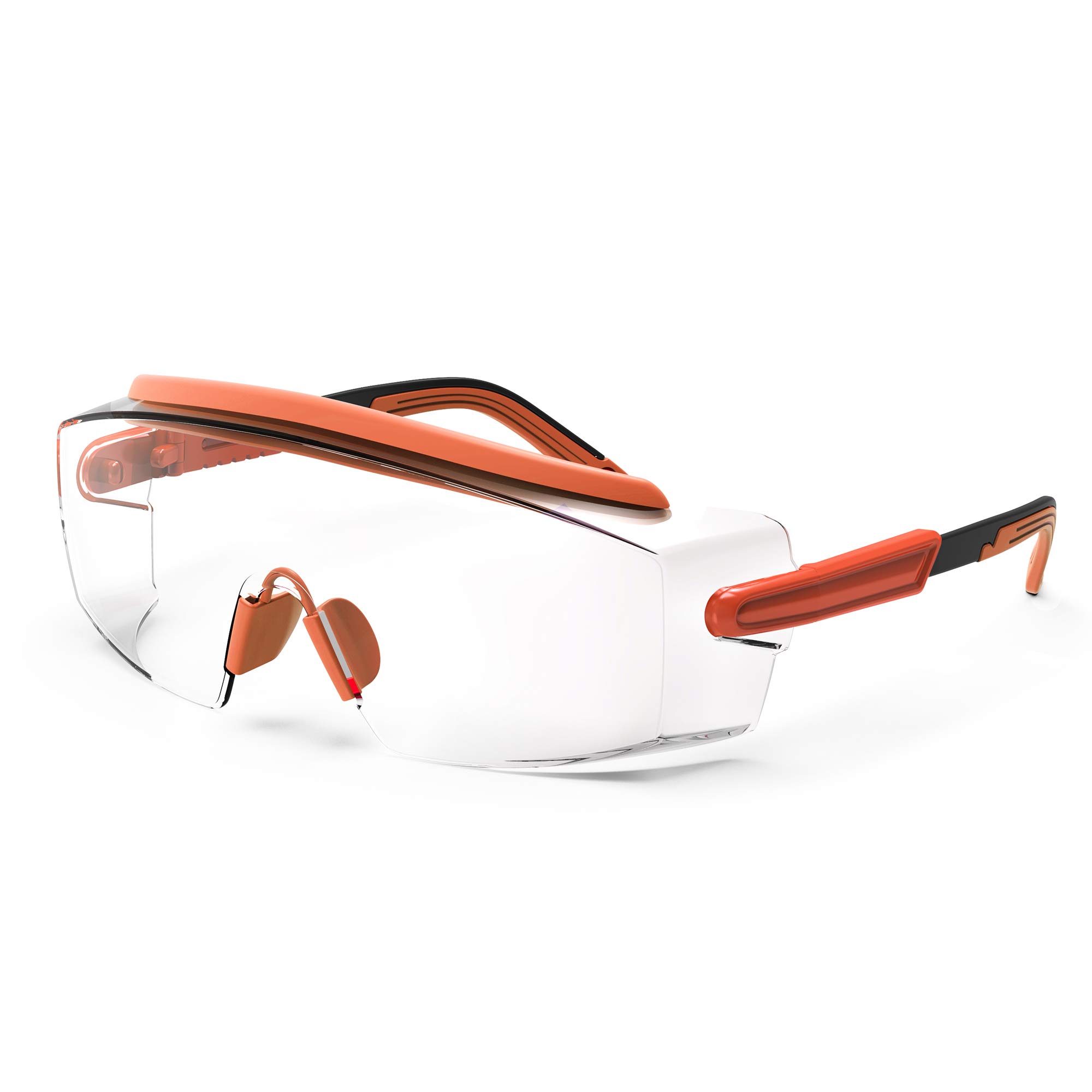 MEIGIX Anti Fog Safety Glasses Safety Goggles Over Glasses Protective Glasses with Anti Scratch Lenses Adjustable