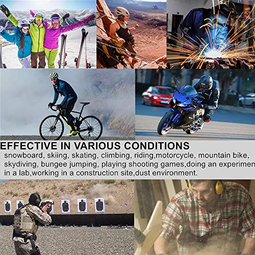 LJDJ Motorcycle Goggles - Glasses Set of 5 - Dirt Bike ATV Motocross Anti-UV Adjustable Riding Offroad Protective Combat Tactical Military Goggles for Men Women Kids Youth Adult