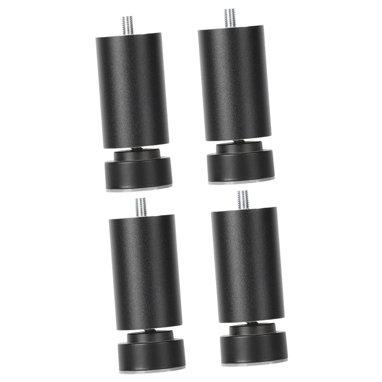 MagiDeal 4 Pièces M10 Filetage Pieds de Cadre de Lit Pieds de Support de Meubles Pieds de Table de Remplacement Robustes Pieds de Canapé M10 pour Armoires de, noir 20cm